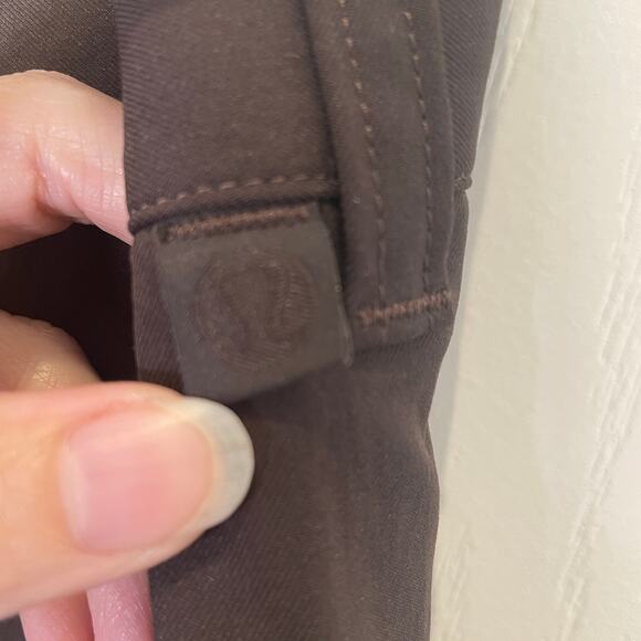 Lululemon Slim-Tapered Twill Trousers Pant Espresso Brown Stretch 30 - Picture 4 of 6